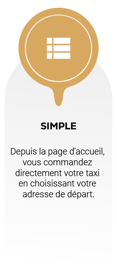 Depuis la page d'accueil, vous commandez directement votre taxi en choisissant votre adresse de départ.